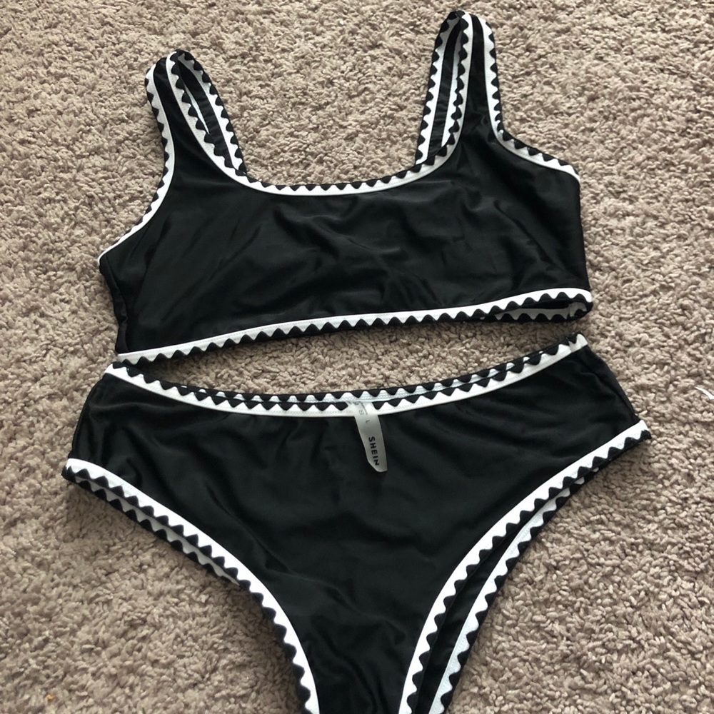 embroider trim bikini